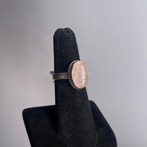 Rose Quartz Size 5 Sterling Silver Ring