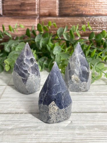 Iolite Half-Polished Point