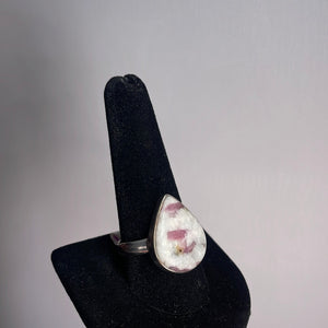 Pink Tourmaline Size 11 Sterling Silver Ring