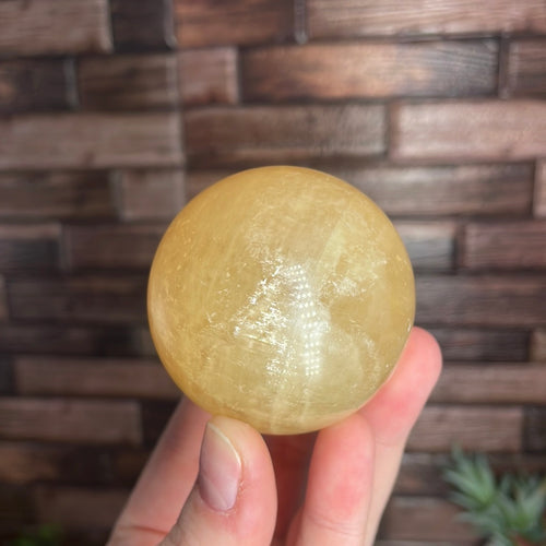 Optical Honey Calcite Sphere