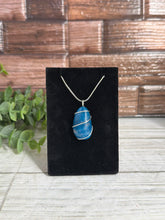 Load image into Gallery viewer, Blue Apatite Wire-Wrapped Pendant