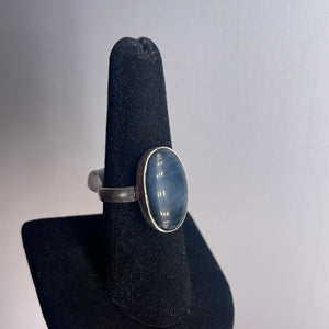 Hawk Eye Size 8 Sterling Silver Ring