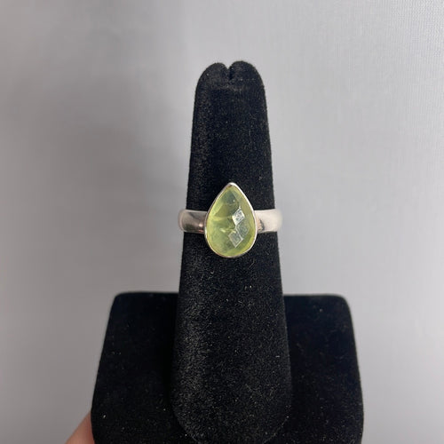Prehnite Size 6 Sterling Silver Ring