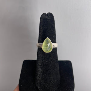 Prehnite Size 6 Sterling Silver Ring