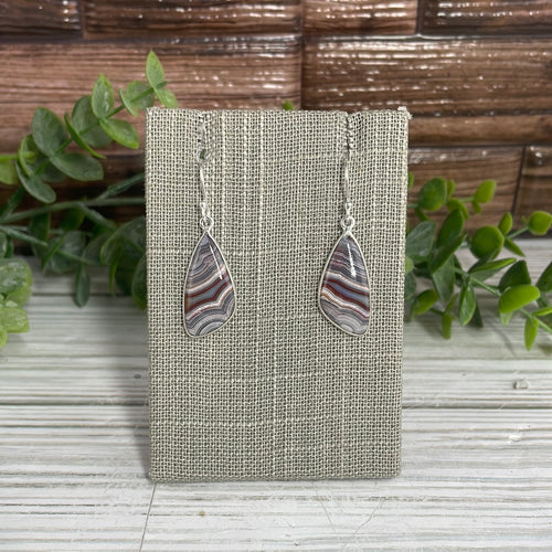 Crazy Lace Agate Sterling Silver Earrings