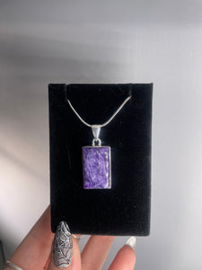 Charoite Sterling Silver Pendant