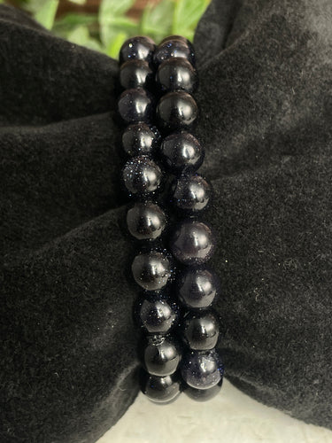 Blue Goldstone (Manmade) Crystal Bracelet