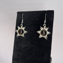 Load image into Gallery viewer, Smoky Quartz Star Wire-Wrapped Earrings