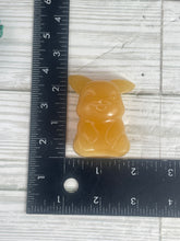 Load image into Gallery viewer, Orange Calcite Pikachu Carving