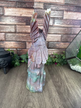 Load image into Gallery viewer, Eagle and Snake Ocean Jasper Carving