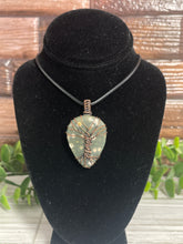 Load image into Gallery viewer, Ocean Jasper Tree Of Life Wire-Wrapped Pendant