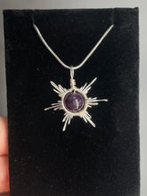 Load image into Gallery viewer, Amethyst Star/Snowflake Wire-Wrapped Pendant