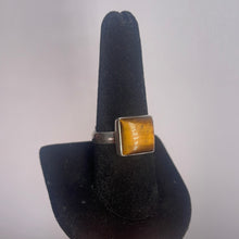 Load image into Gallery viewer, Tiger Eye Size 9 Sterling Silver Ring
