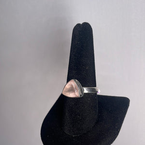 Rose Quartz Size 9 Sterling Silver Ring