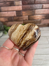 Load image into Gallery viewer, Chocolate Calcite Heart Small