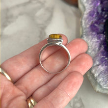 Load image into Gallery viewer, Tiger Eye Sterling Silver Ring Size 11