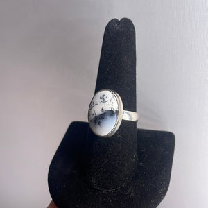 Dendritic Opal Size 9 Sterling Silver Ring