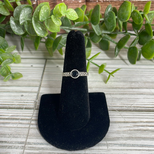 Black Onyx Size 6 Sterling Silver Ring