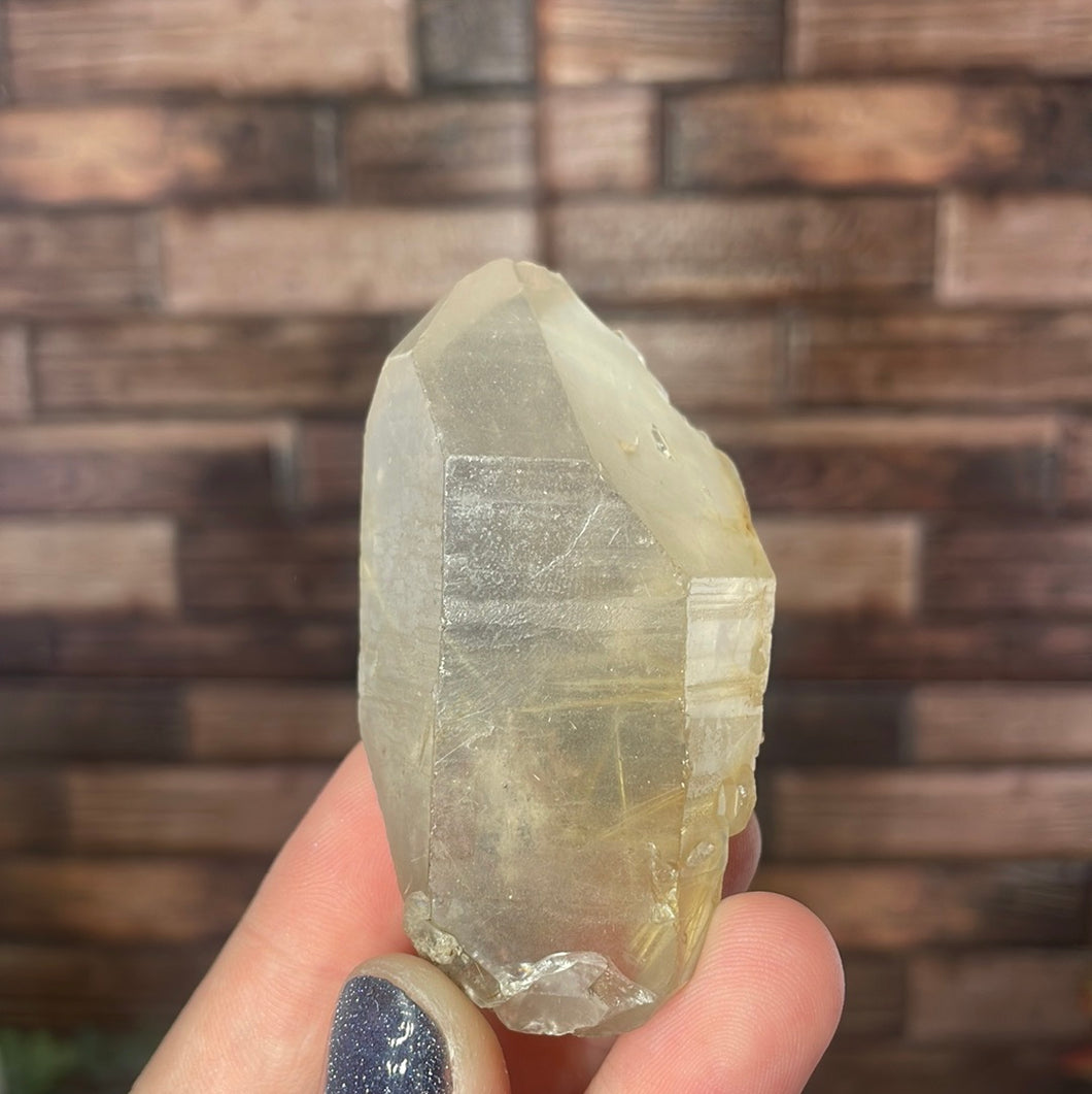 Rutilated Smoky Quartz Point