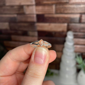 Sunstone Size 9 Sterling Silver Ring