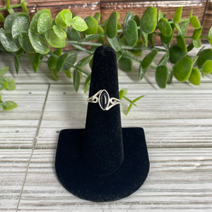 Black Onyx Size 6 Sterling Silver Ring