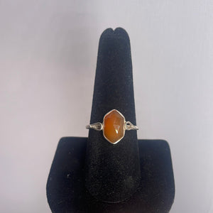 Carnelian Size 9 Sterling Silver Ring