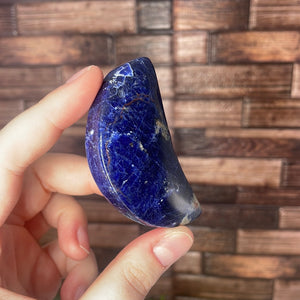 Sodalite Moon Carving