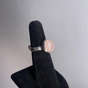 Rose Quartz Size 5 Sterling Silver Ring