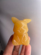 Load image into Gallery viewer, Orange Calcite Pikachu Carving