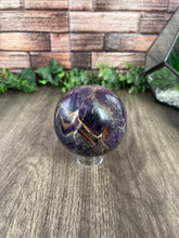 Load image into Gallery viewer, Chevron Amethyst Sphere