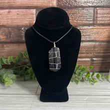 Load image into Gallery viewer, Black Tourmaline Wire-Wrapped Pendant