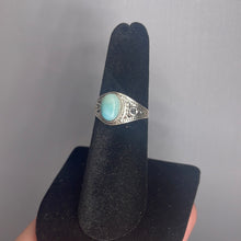 Load image into Gallery viewer, Larimar Size 6 Sterling Silver Ring