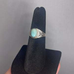 Larimar Size 6 Sterling Silver Ring