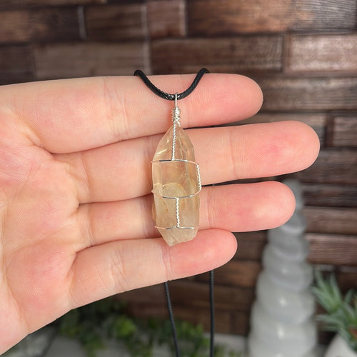 Citrine Wire-Wrapped Pendant