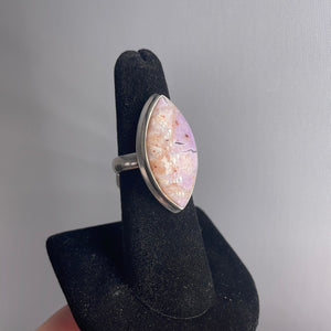 Violet Opal Size 7 Sterling Silver Ring
