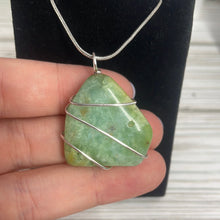 Load image into Gallery viewer, Chrysoprase Wire-Wrapped Pendant