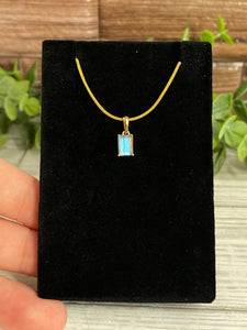 Labradorite 14k Gold Plated Sterling Silver Necklace