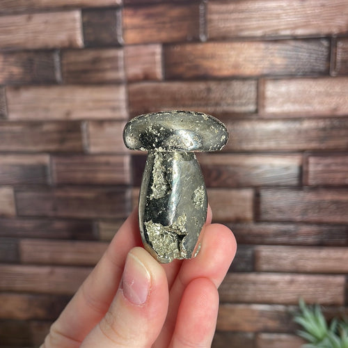 Pyrite Mushroom Carving