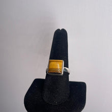 Load image into Gallery viewer, Tiger Eye Size 9 Sterling Silver Ring