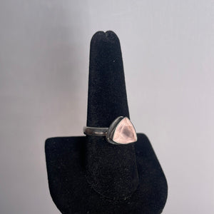 Rose Quartz Size 9 Sterling Silver Ring