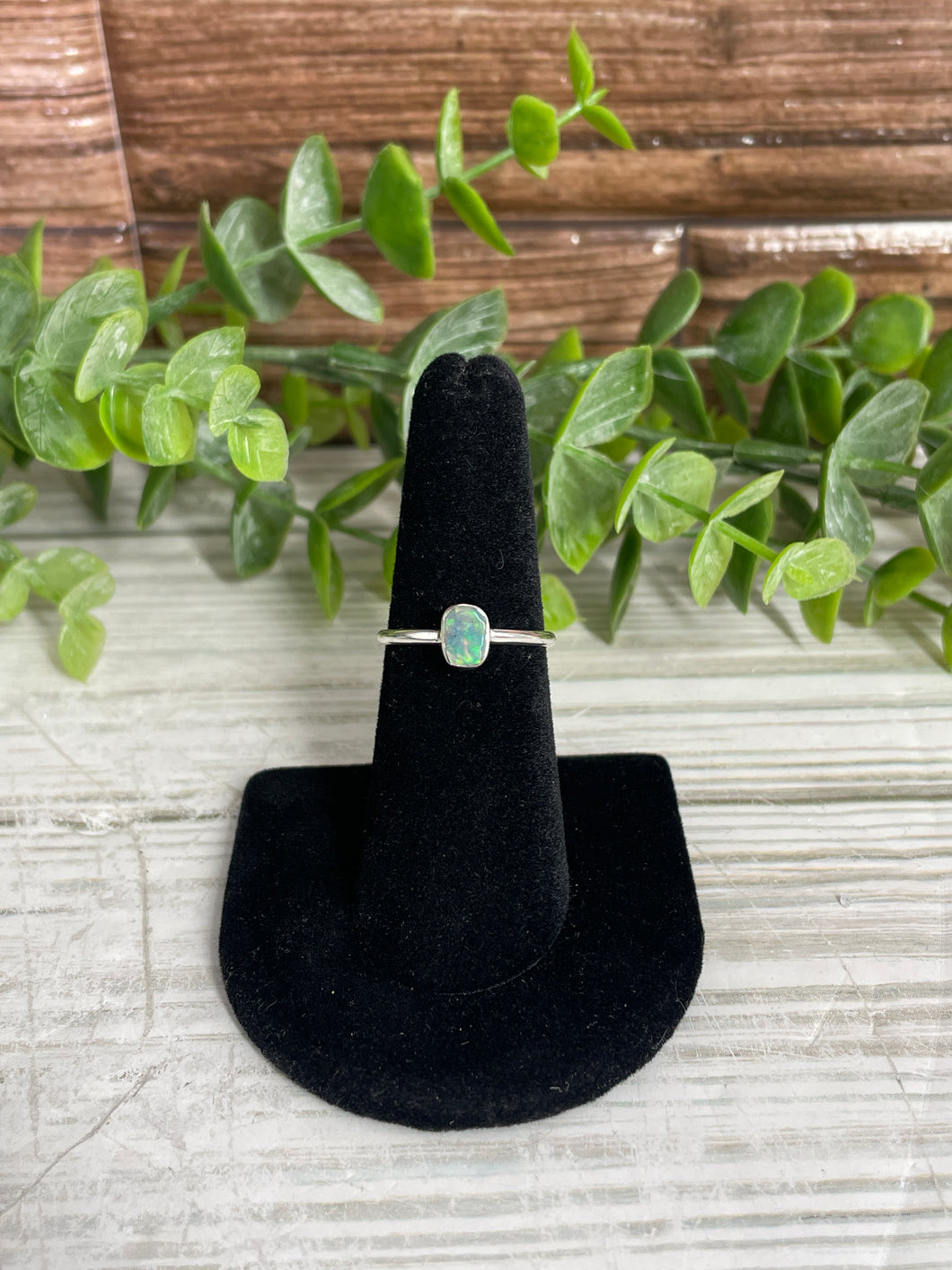 Ethiopian Opal SZ 6 Sterling Silver Ring