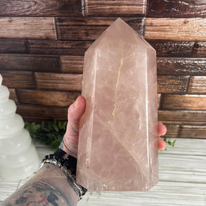 4 pound Rose Quartz Tower