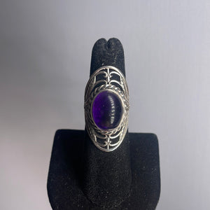 Amethyst Size 6 Sterling Silver Ring