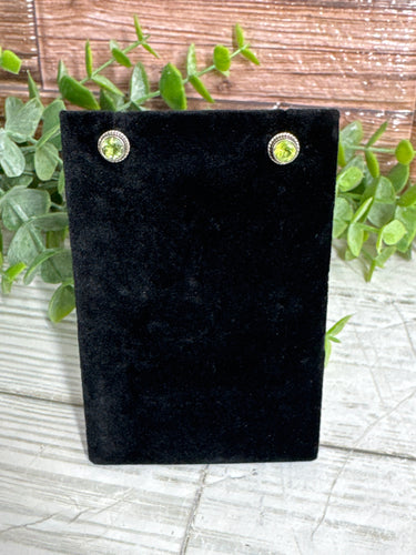 Peridot Sterling Silver Stud Earrings