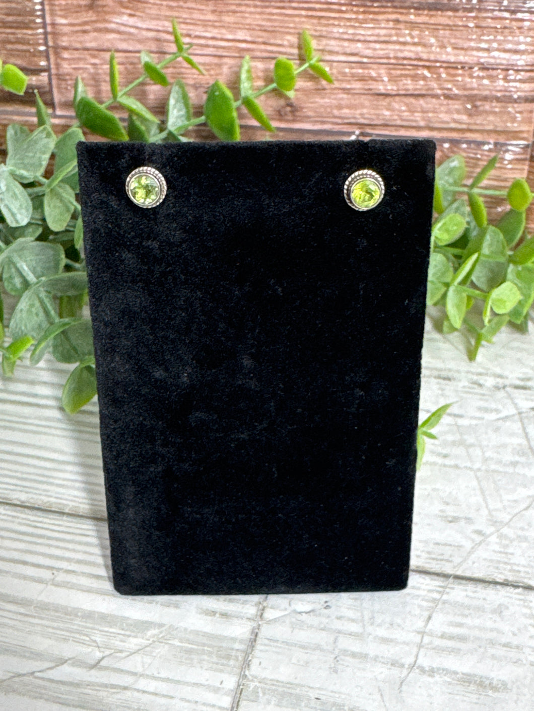 Peridot Sterling Silver Stud Earrings