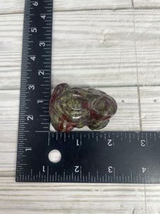Dragon Bloodstone Frog Carving