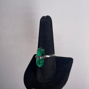 Malachite Size 9 Sterling Silver Ring