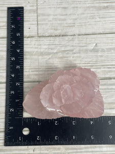 Rose Quartz Rose Carving