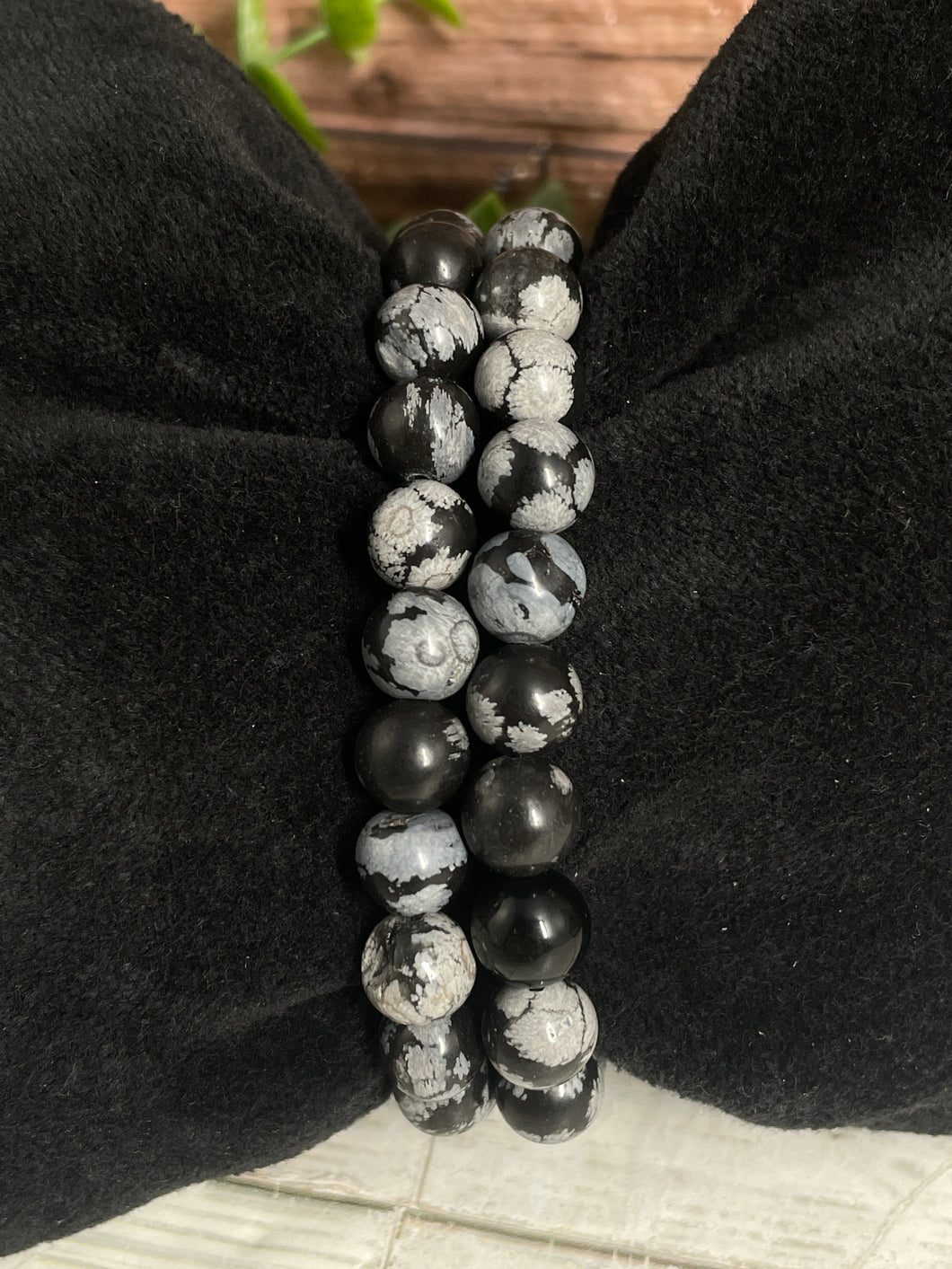 Snowflake Obsidian Crystal Bracelet