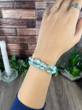 Load image into Gallery viewer, Larimar Freeform Crystal Bracelet